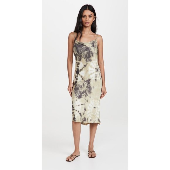 Young, Fabulous & Broke Evie Slip Dress Sage Spin Wash Green - Picture 1 of 8